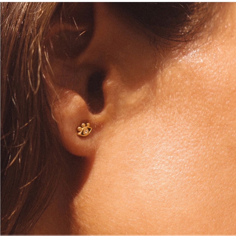 Atolea • Evil Eye Stud Earrings - Picture 4 of 9